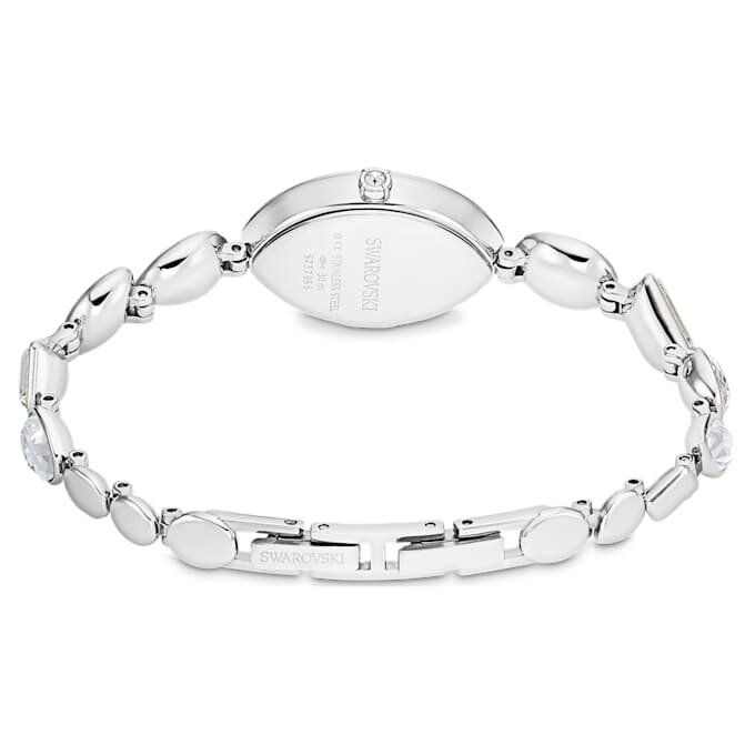 Gema-ur med krystalarmbånd, sølvfarvet, rustfrit stål Gema-ur med krystalarmbånd, sølvfarvet, rustfrit stål