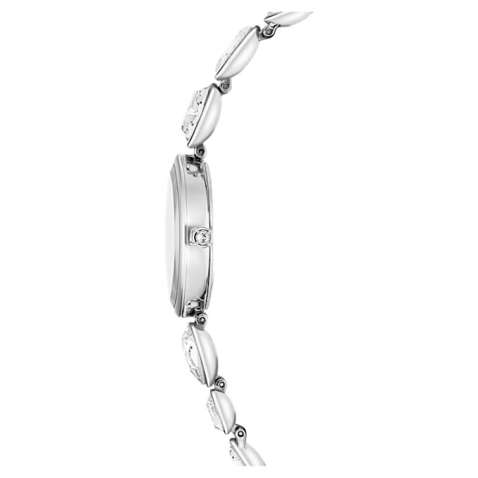 Gema-ur med krystalarmbånd, sølvfarvet, rustfrit stål Gema-ur med krystalarmbånd, sølvfarvet, rustfrit stål