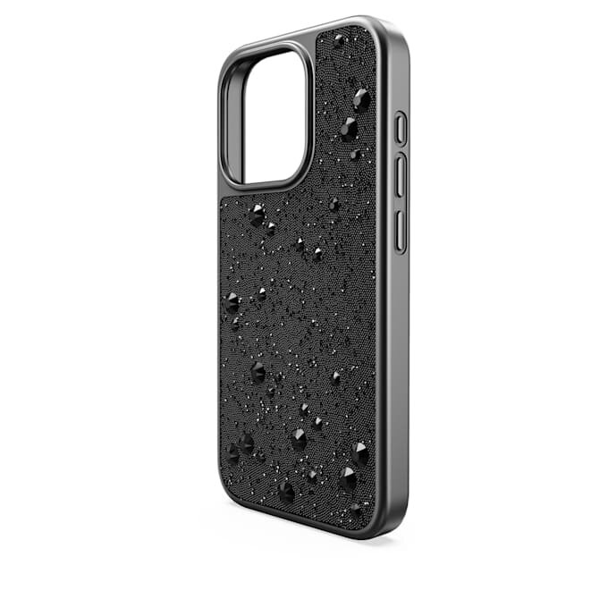 High Smartphone-etui med flade krystaller, iPhone® 15 Pro, sort High Smartphone-etui med flade krystaller, iPhone® 15 Pro, sort