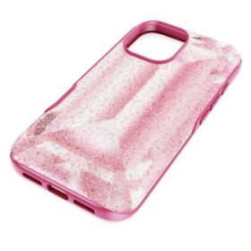 High Smartphone-etui med krystalprint-motiv, iPhone® 16, lyserød