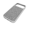 Høj smartphone-etui med flade krystaller, iPhone® 17 Pro Max, sølvfarvet Høj smartphone-etui med flade krystaller, iPhone® 17 Pro Max, sølvfarvet