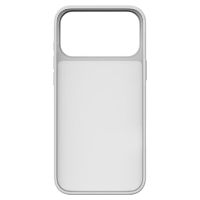 Høj smartphone-etui med flade krystaller, iPhone® 17 Pro Max, sølvfarvet Høj smartphone-etui med flade krystaller, iPhone® 17 Pro Max, sølvfarvet
