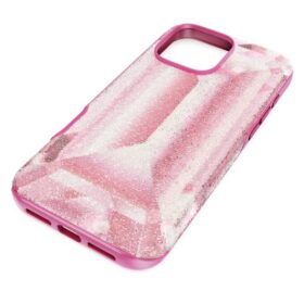 Høj smartphone-etui med krystalprint-motiv, iPhone® 16 Pro Max, lyserød