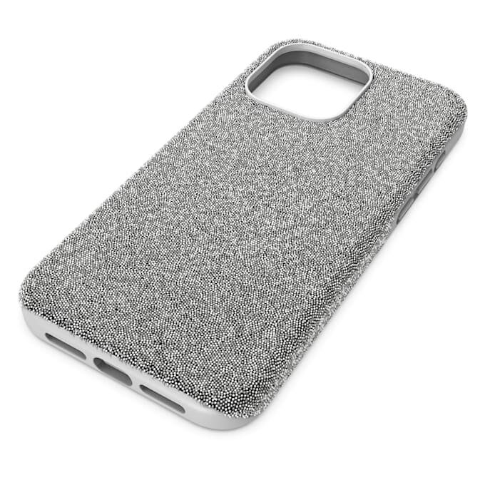 Høj smartphone-etui til iPhone® 15 Pro Max, sølvfarvet Høj smartphone-etui til iPhone® 15 Pro Max, sølvfarvet