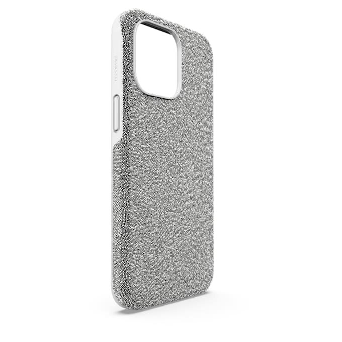 Høj smartphone-etui til iPhone® 15 Pro Max, sølvfarvet Høj smartphone-etui til iPhone® 15 Pro Max, sølvfarvet