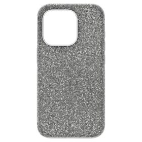 Høj smartphone-etui til iPhone® 15 Pro, sølvfarvet