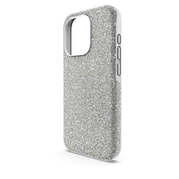 Høj smartphone-etui til iPhone® 15 Pro, sølvfarvet Høj smartphone-etui til iPhone® 15 Pro, sølvfarvet