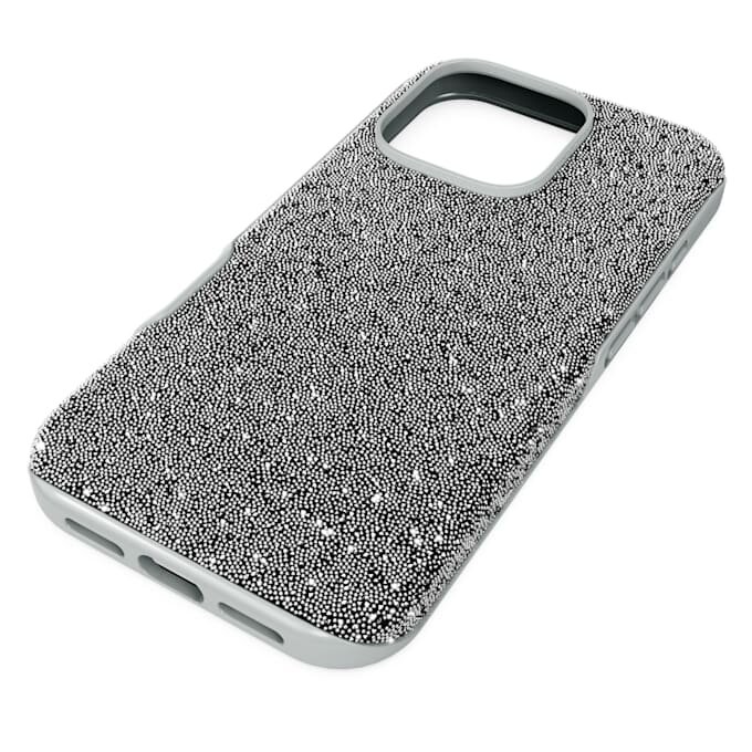Høj smartphone-etui til iPhone® 16 Pro, sølvfarvet Høj smartphone-etui til iPhone® 16 Pro, sølvfarvet