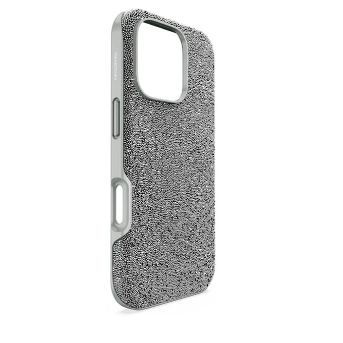 Høj smartphone-etui til iPhone® 16 Pro, sølvfarvet Høj smartphone-etui til iPhone® 16 Pro, sølvfarvet