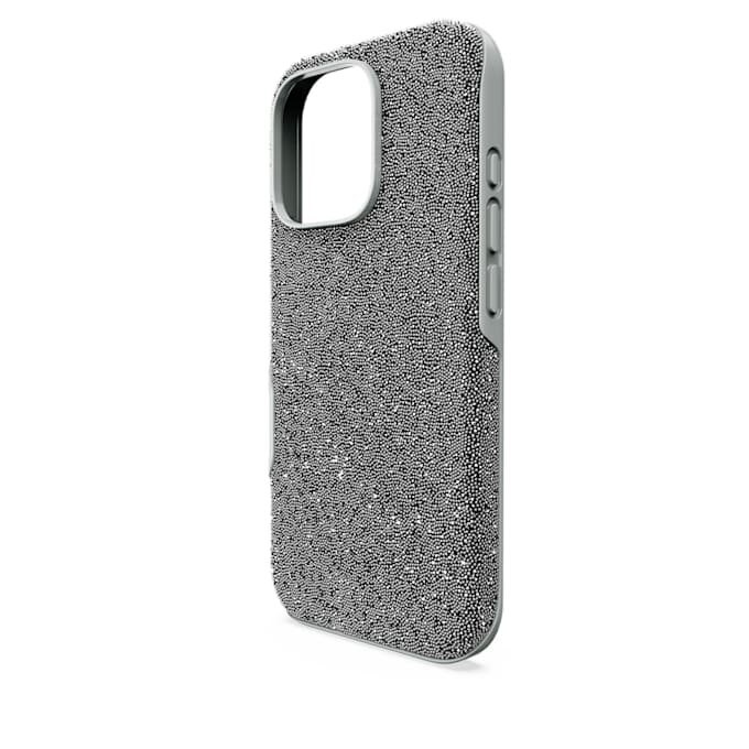 Høj smartphone-etui til iPhone® 16 Pro, sølvfarvet Høj smartphone-etui til iPhone® 16 Pro, sølvfarvet