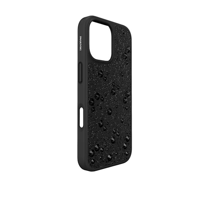 Højt smartphone-cover med flade krystaller, iPhone® 17, sort Højt smartphone-cover med flade krystaller, iPhone® 17, sort