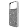 Højt smartphone-etui med flade krystaller, iPhone® 17 Pro, sølvfarvet Højt smartphone-etui med flade krystaller, iPhone® 17 Pro, sølvfarvet