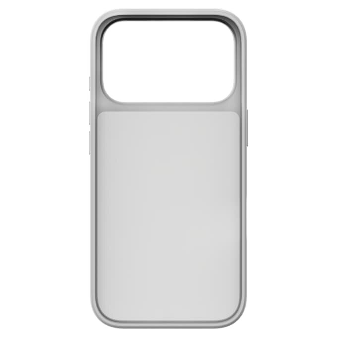Højt smartphone-etui med flade krystaller, iPhone® 17 Pro, sølvfarvet Højt smartphone-etui med flade krystaller, iPhone® 17 Pro, sølvfarvet