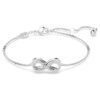 Hyperbola-armbånd Infinity, hvid, rhodineret Hyperbola-armbånd Infinity, hvid, rhodineret