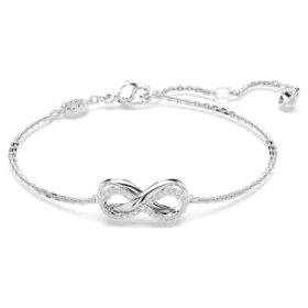 Hyperbola-armbånd Infinity, hvid, rhodineret Hyperbola-armbånd Infinity, hvid, rhodineret