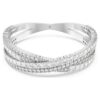 Hyperbola-armbånd med blandede slibninger, Infinity, hvid, rhodiumbelagt Hyperbola-armbånd med blandede slibninger, Infinity, hvid, rhodiumbelagt
