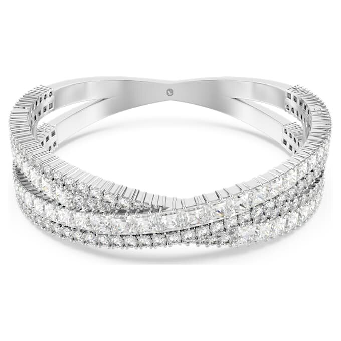 Hyperbola-armbånd med blandede slibninger, Infinity, hvid, rhodiumbelagt Hyperbola-armbånd med blandede slibninger, Infinity, hvid, rhodiumbelagt