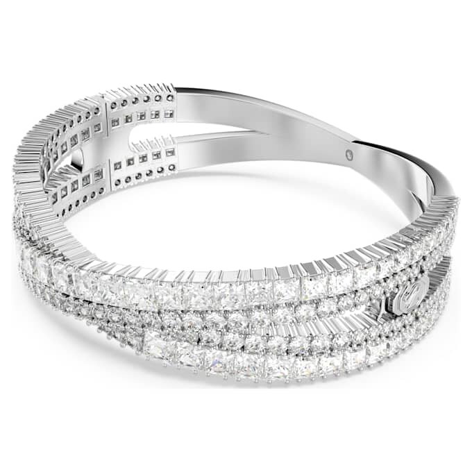 Hyperbola-armbånd med blandede slibninger, Infinity, hvid, rhodiumbelagt Hyperbola-armbånd med blandede slibninger, Infinity, hvid, rhodiumbelagt