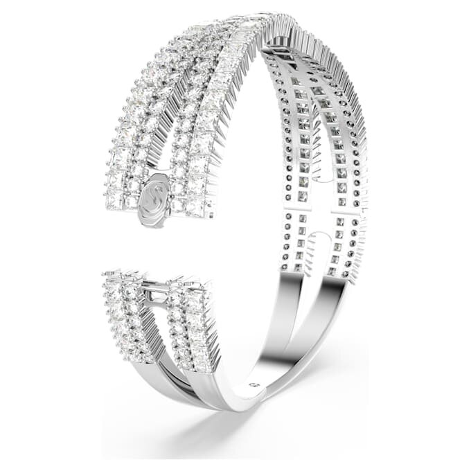 Hyperbola-armbånd med blandede slibninger, Infinity, hvid, rhodiumbelagt Hyperbola-armbånd med blandede slibninger, Infinity, hvid, rhodiumbelagt