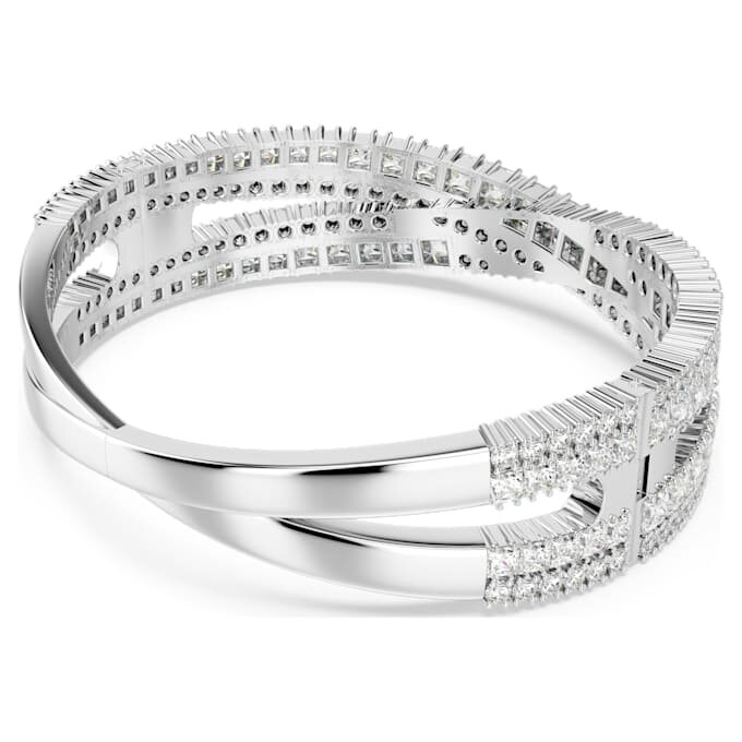 Hyperbola-armbånd med blandede slibninger, Infinity, hvid, rhodiumbelagt Hyperbola-armbånd med blandede slibninger, Infinity, hvid, rhodiumbelagt