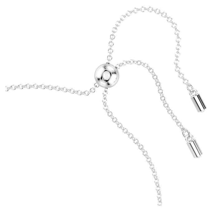 Hyperbola-armbånd med Infinity-tegn og hjerte, hvidt, rhodineret Hyperbola-armbånd med Infinity-tegn og hjerte, hvidt, rhodineret