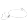 Hyperbola-armbånd med Infinity-tegn og hjerte, hvidt, rhodineret Hyperbola-armbånd med Infinity-tegn og hjerte, hvidt, rhodineret