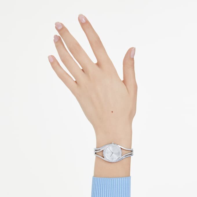Hyperbola armbåndsur, fremstillet i Schweiz, metalarmbånd, sølvfarvet, rustfrit stål Hyperbola armbåndsur, fremstillet i Schweiz, metalarmbånd, sølvfarvet, rustfrit stål