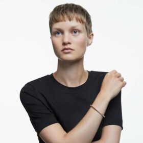 Hyperbola-armring, hvid, rosaguldbelagt Hyperbola-armring, hvid, rosaguldbelagt