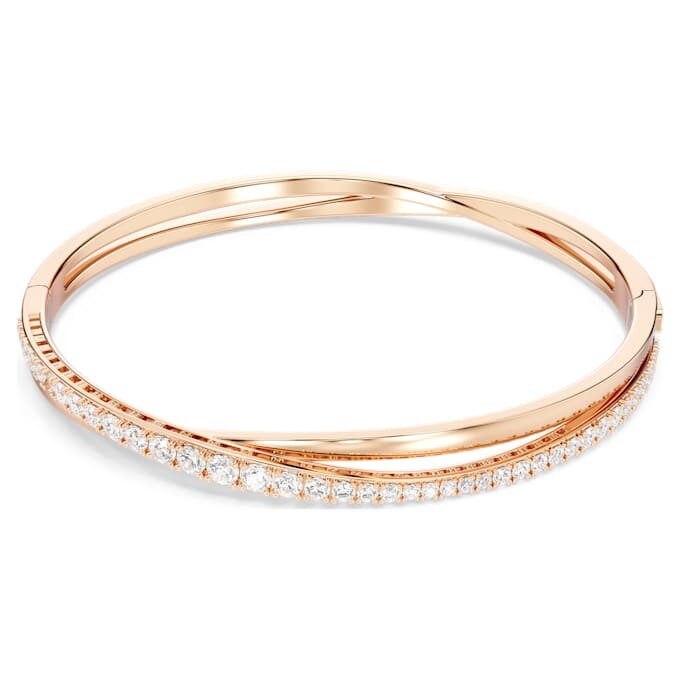 Hyperbola-armring, hvid, rosaguldbelagt Hyperbola-armring, hvid, rosaguldbelagt