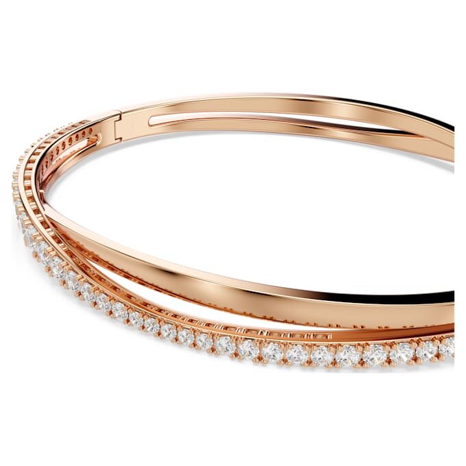 Hyperbola-armring, hvid, rosaguldbelagt Hyperbola-armring, hvid, rosaguldbelagt