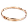 Hyperbola-armring, hvid, rosaguldbelagt Hyperbola-armring, hvid, rosaguldbelagt