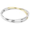 Hyperbola-armring med runde slibninger, hvid, blandet metalfinish Hyperbola-armring med runde slibninger, hvid, blandet metalfinish