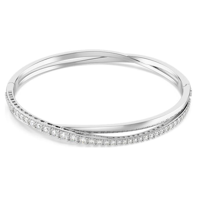 Hyperbola armring, rundslibet, hvid, rhodineret Hyperbola armring, rundslibet, hvid, rhodineret