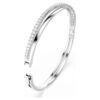 Hyperbola armring, rundslibet, hvid, rhodineret Hyperbola armring, rundslibet, hvid, rhodineret
