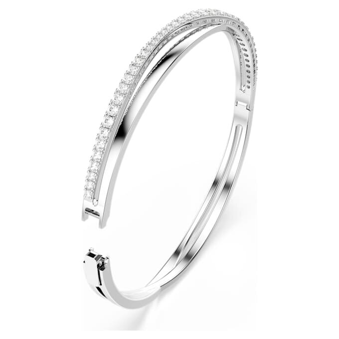 Hyperbola armring, rundslibet, hvid, rhodineret Hyperbola armring, rundslibet, hvid, rhodineret