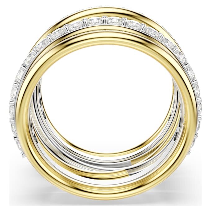 Hyperbola cocktailring, rundslibet, hvid, blandet metalfinish Hyperbola cocktailring, rundslibet, hvid, blandet metalfinish