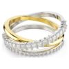 Hyperbola-ring med blandede slibninger, hvid, blandet metalfinish Hyperbola-ring med blandede slibninger, hvid, blandet metalfinish