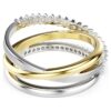 Hyperbola-ring med blandede slibninger, hvid, blandet metalfinish Hyperbola-ring med blandede slibninger, hvid, blandet metalfinish
