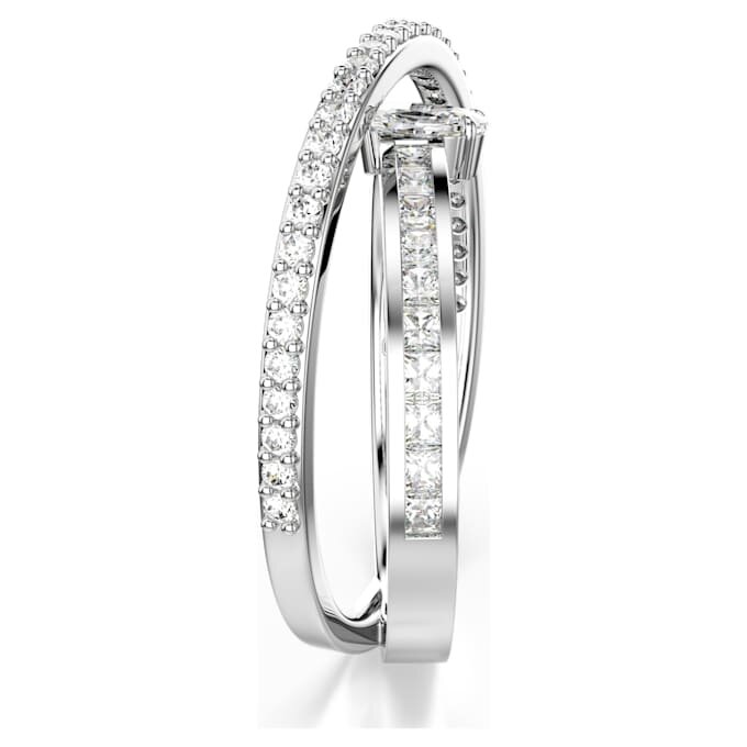Hyperbola-ring med blandede slibninger, hvid, rhodiumbelagt Hyperbola-ring med blandede slibninger, hvid, rhodiumbelagt