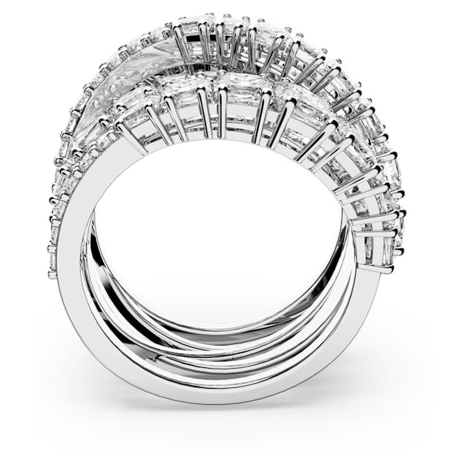 Hyperbola-ring med blandede slibninger, hvid, rhodiumbelagt Hyperbola-ring med blandede slibninger, hvid, rhodiumbelagt