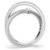 Hyperbola-ring med blandede slibninger, hvid, rhodiumbelagt Hyperbola-ring med blandede slibninger, hvid, rhodiumbelagt