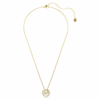 Hyperbola-vedhæng, rundslibet, hvid, forgyldt Hyperbola-vedhæng, rundslibet, hvid, forgyldt