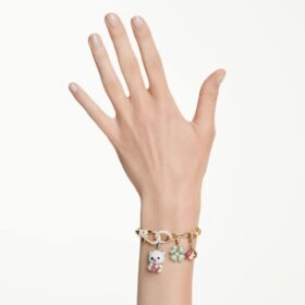 Idyllia-armbånd med blandede slibninger, blandede motiver, flerfarvet, forgyldt Idyllia-armbånd med blandede slibninger, blandede motiver, flerfarvet, forgyldt
