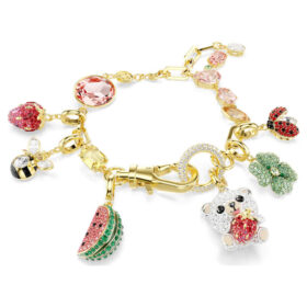 Idyllia-armbånd med blandede slibninger, blandede motiver, flerfarvet, forgyldt Idyllia-armbånd med blandede slibninger, blandede motiver, flerfarvet, forgyldt