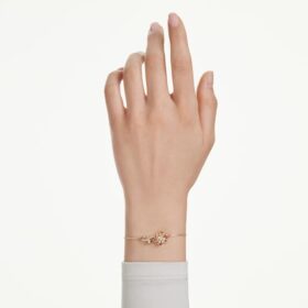 Idyllia-armbånd med blandede slibninger, blomst, flerfarvet, guldbelagt Idyllia-armbånd med blandede slibninger, blomst, flerfarvet, guldbelagt