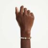 Idyllia-armbånd med krystalperler, hvidt, forgyldt Idyllia-armbånd med krystalperler, hvidt, forgyldt