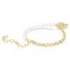 Idyllia-armbånd med krystalperler, rundslibede, bamse, guldfarvet, forgyldt Idyllia-armbånd med krystalperler, rundslibede, bamse, guldfarvet, forgyldt