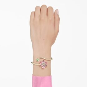 Idyllia armring med blandede slibninger, blomst, flerfarvet, guldbelagt Idyllia armring med blandede slibninger, blomst, flerfarvet, guldbelagt