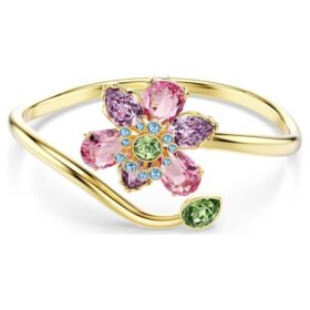 Idyllia armring med blandede slibninger, blomst, flerfarvet, guldbelagt Idyllia armring med blandede slibninger, blomst, flerfarvet, guldbelagt