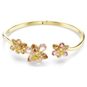 Idyllia armring med blandede slibninger, blomst, flerfarvet, guldbelagt Idyllia armring med blandede slibninger, blomst, flerfarvet, guldbelagt